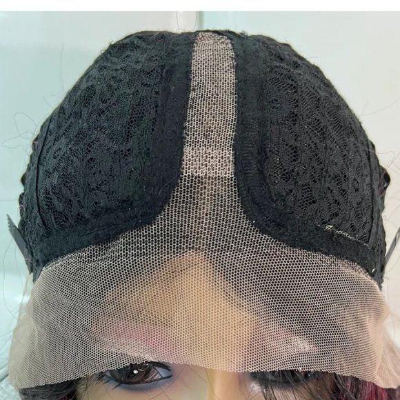 BURGUNDY Lace Front Wig - DARK RED Hair - Long Curly Wig SENSATIONNEL DASHLY - Picture 10 of 11